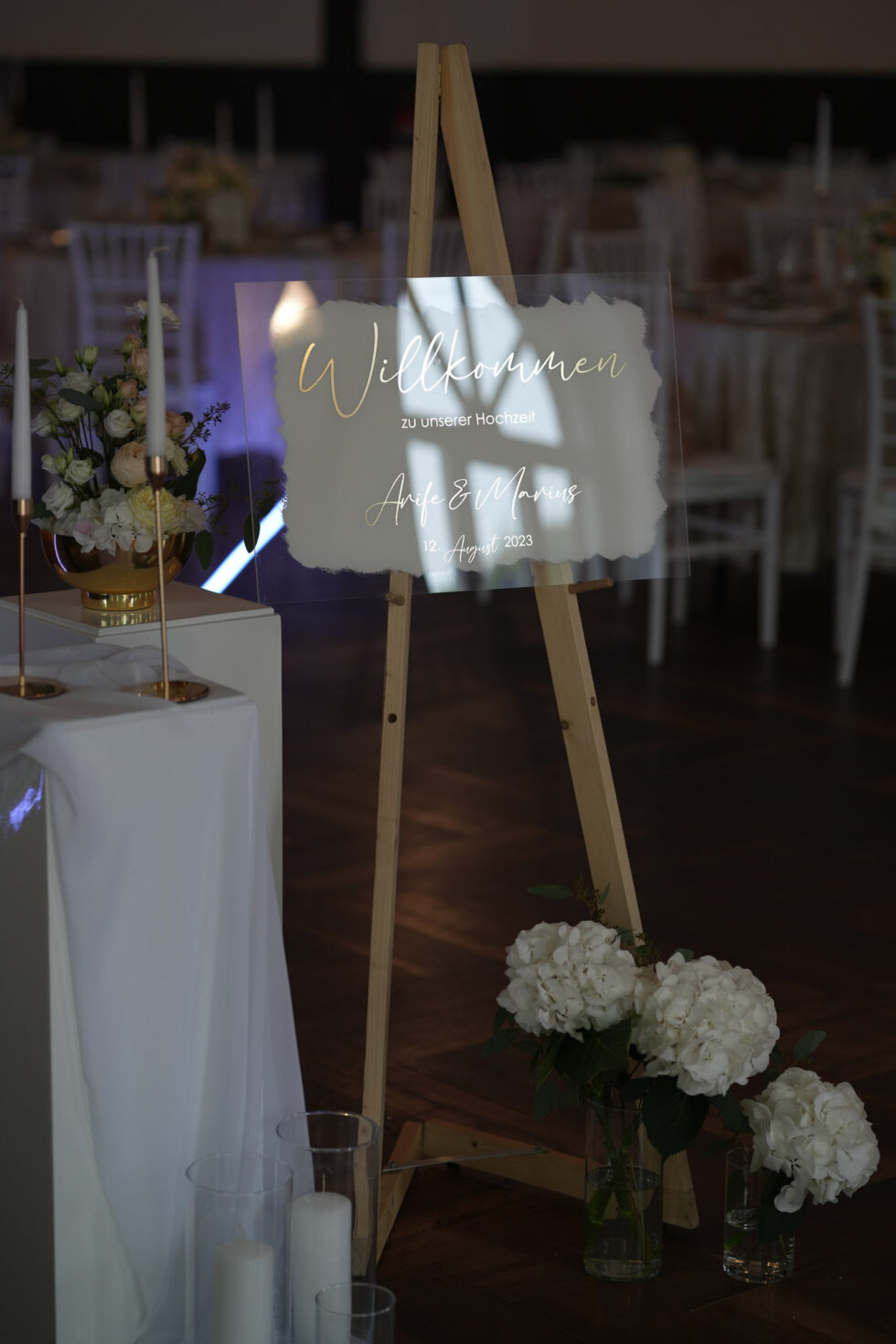 Hochzeitsschilder aus Acryl