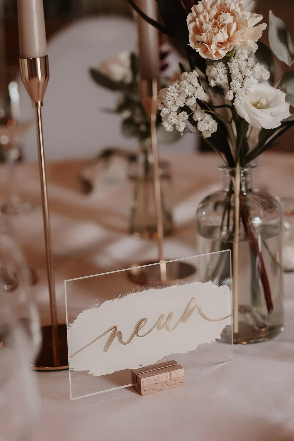 Hochzeitsschilder aus Acryl