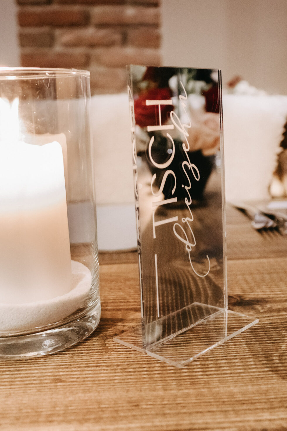 Hochzeitsschilder aus Acryl