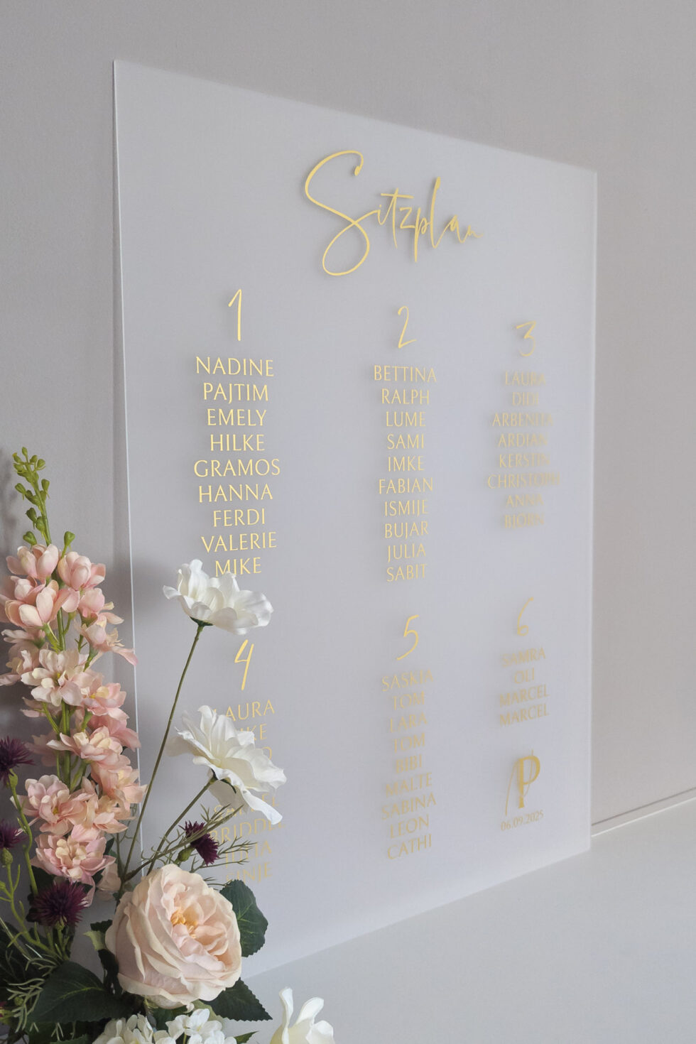 Hochzeitsschilder aus Acryl