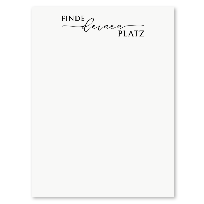 Harmony - Aufkleber | Sitzplan Überschrift