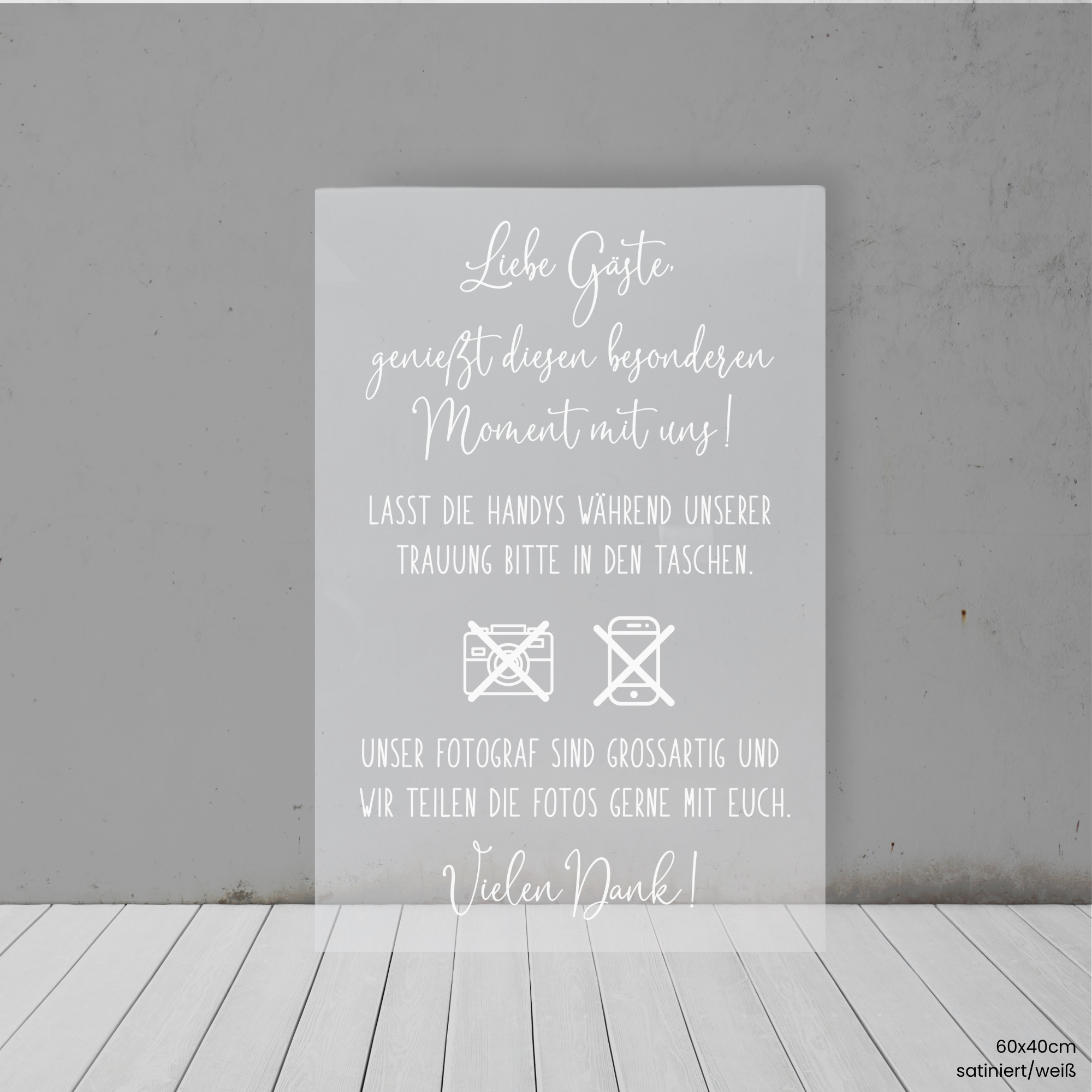 Lines - Acryl | Unplugged Wedding